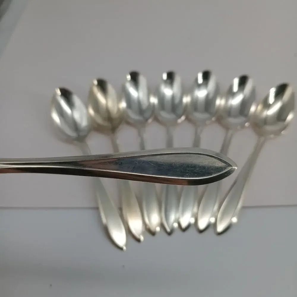 8X Tsp 1914 Patrician Silverplate Flatware COMMUNITY Oneida Teaspoons